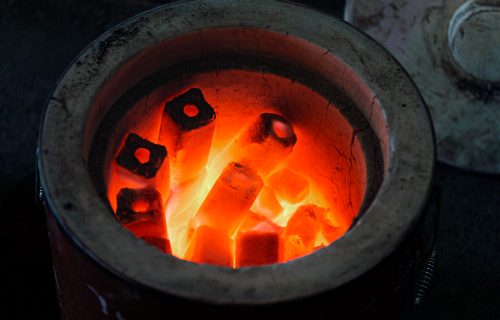 traditional-japanese-coal-stove-heating-up
